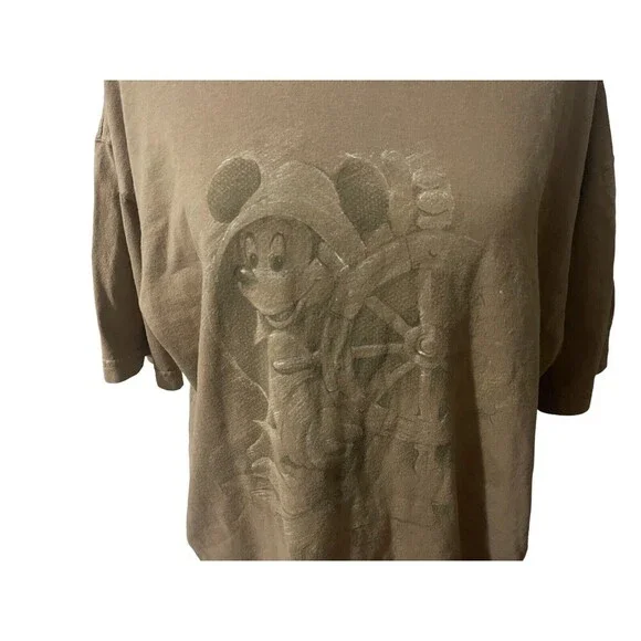 Vintage Disney 1998 Cruise Line Voyages Mickey T Shirt Men's Tan Size Large - Picture 4 of 16